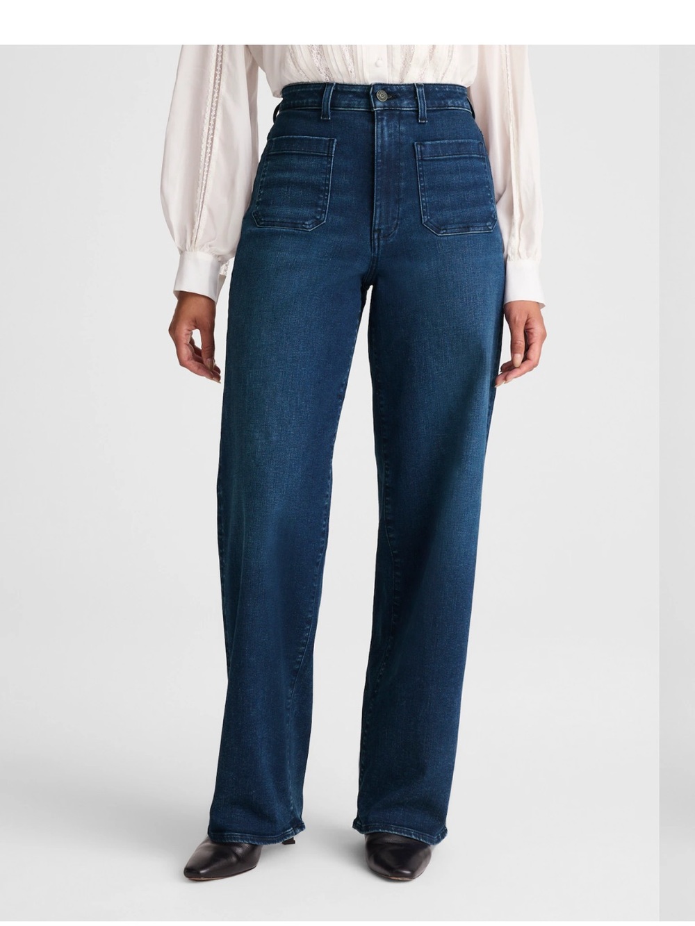 Madewell The Curvy Emmett Wide-Leg Jean in Atlin Wash NWT!